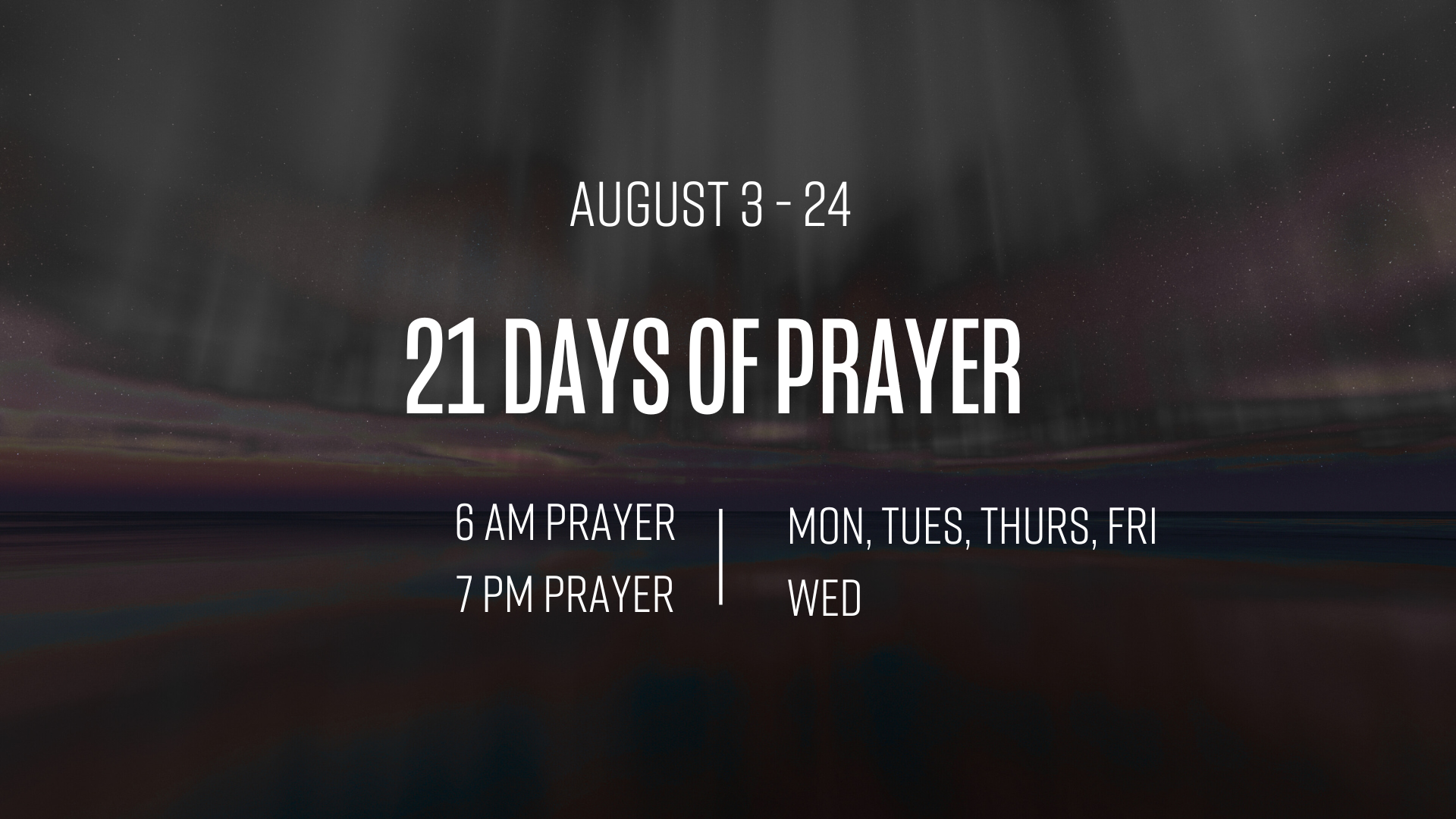 21 Days of Prayer