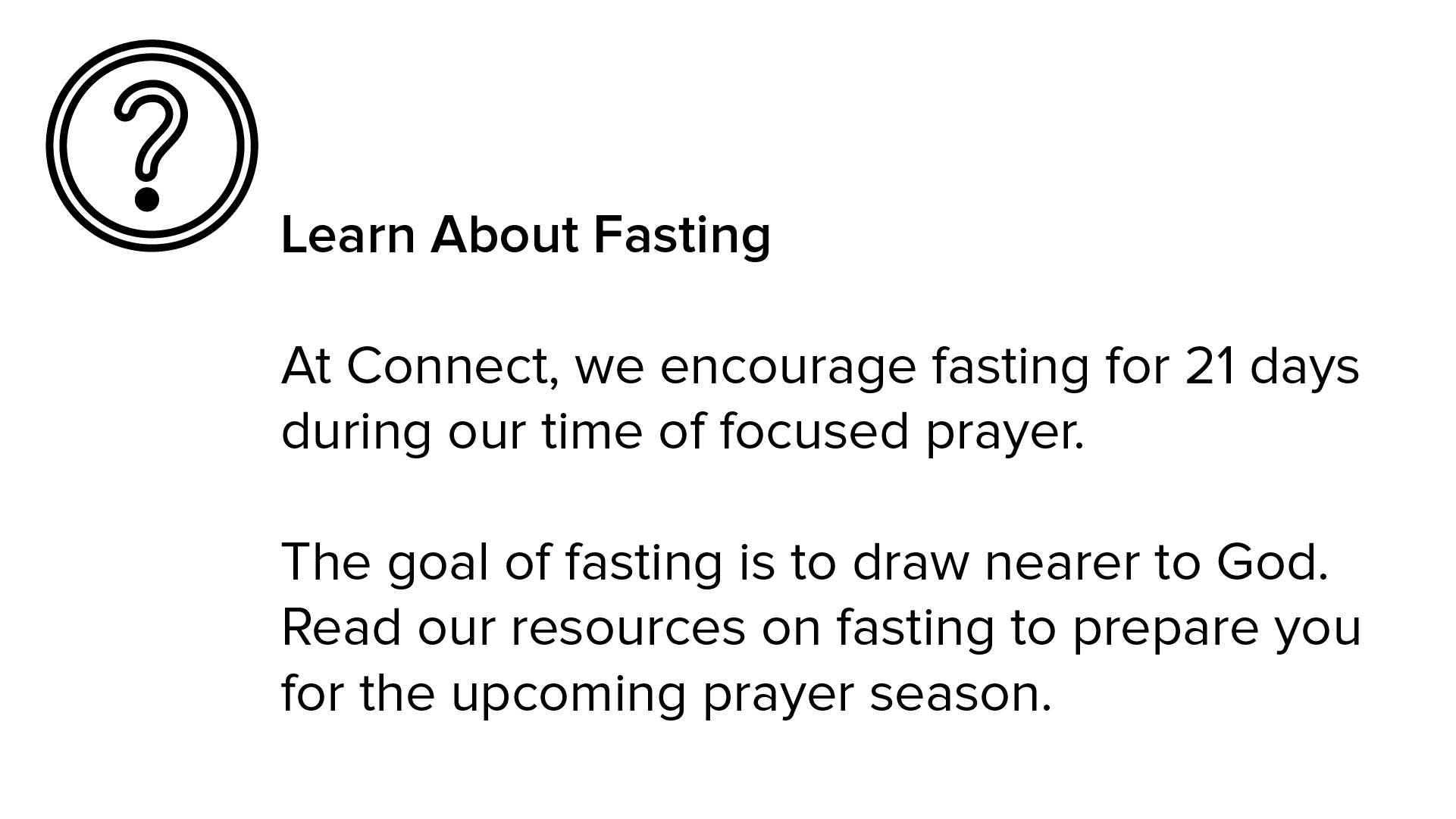 21 Days of Prayer - Fasting 21 Days of Prayer - Fasting